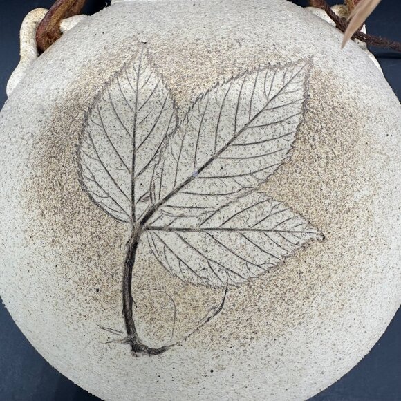 Vintage Wall Vase Jimmie Floyd Stoneware Pottery Leaf Clay Art 1978 Botanical - Picture 5 of 11